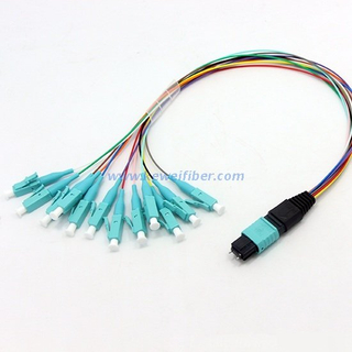 8/12/24cores MPO male-LC/SC/FC/ST Fan-out 0.9mm 35cm patch cable for MPO LGX module