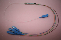 1*4 PLC splitter bare fiber type with SC/PC connectors