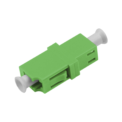 LC simplex fiber optic adapter without flange