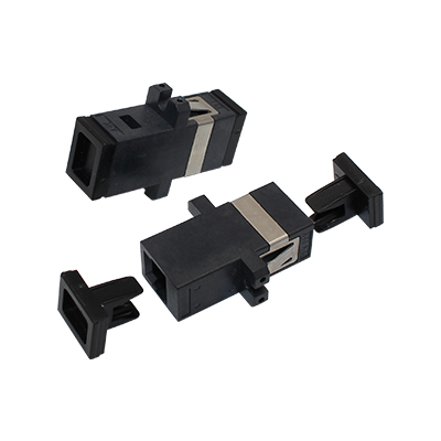 Flange Type MTRJ Adapter Singlemode Fiber Optic Adapter Black