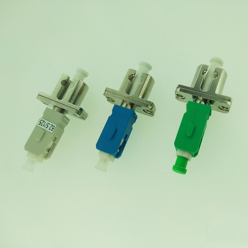 Sc male to LC female hybrid optical fibre adapter 