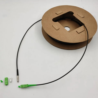 Push-able Fiber optical SC/APC connectors pushing/pulling through walls or ducted pathways