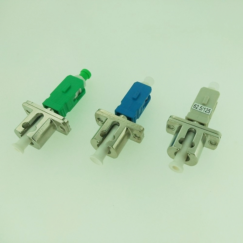 Sc male to LC female hybrid optical fibre adapter 