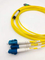 Plenum Fiber Optic Cable, 40 Gigabit Ethernet QSFP 40GBase-SR4 to MTP(MPO)/LC (4 Duplex LC) 24 inch Breakout Cable, 9/125, 2 meter