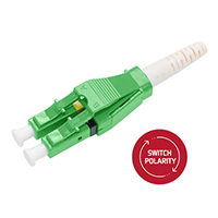 LC Low Loss Polarity Switchable Uniboot duplex fiber optic connector