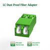 LC duplex dust shutter adapter