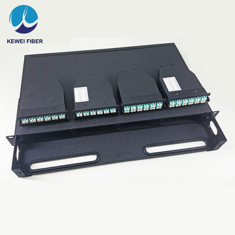 MPO/MTP Patch Panel 19″ 1U, 144 fibers MPO to LC, high density type ...