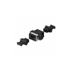 MPO-16 Black Fiber Optic Adapter/Coupler with Flange and flangeless