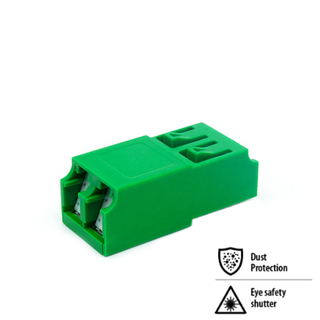 LC duplex dust shutter adapter