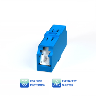 LC simplex dust shutter adapter