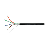 Cat5e Ethernet Solid Bulk Cable,1000ft, UTP, 24AWG, Black