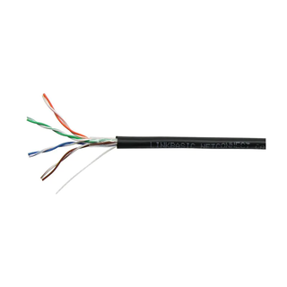 Cat5e Ethernet Solid Bulk Cable,1000ft, UTP, 24AWG, Black